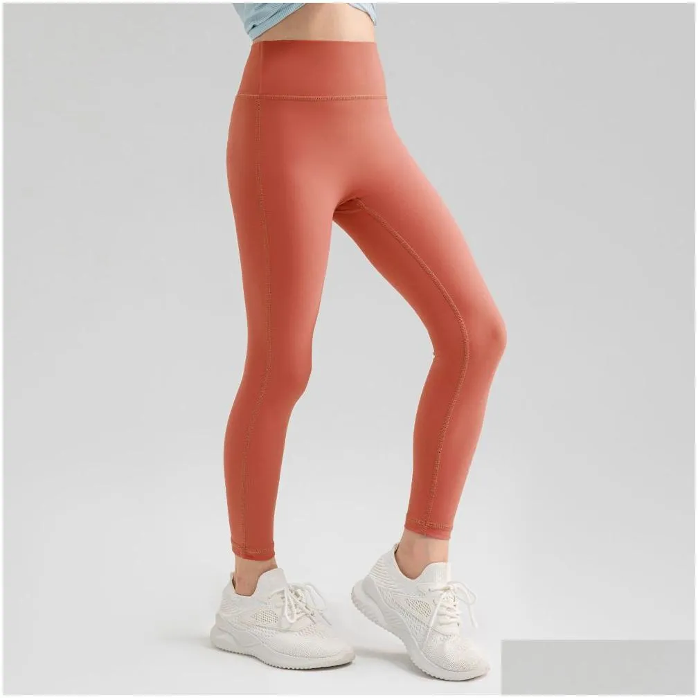 LU-1456 Girls Yoga Leggings Kids Thin Tights Sweatpants Soft Elastic Sports Tight Pants Children Dancing Skinny Pants