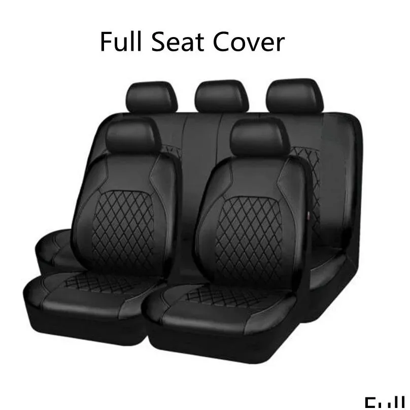 Car Seat Covers Car Seat Ers Pu Leather Er Sets Compatible Waterproof For Mobile Protector Interior Accessories Fit Most Cars Drop Del Dhz0G