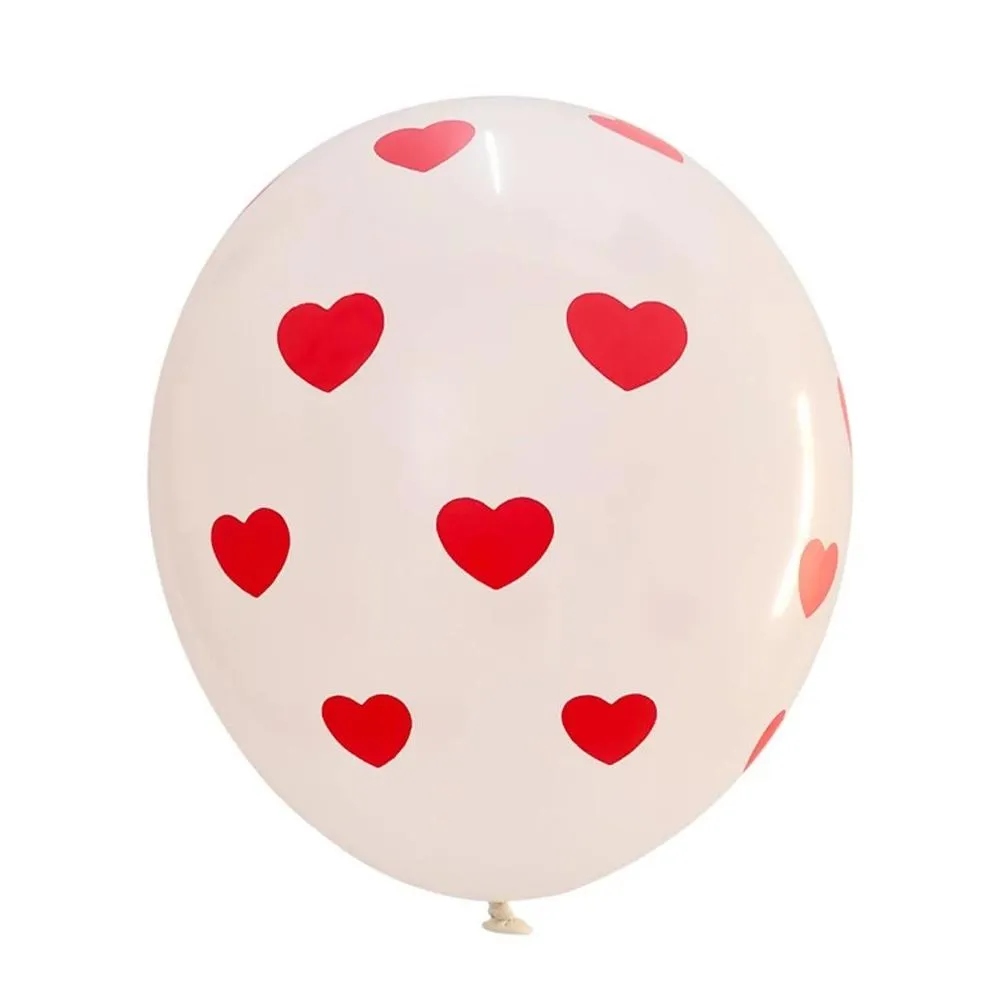 50pcs Loving Heart Printing Balloon 12inch Birthday Party Decoration Latex Balloon Valentine`s Day Wedding Love Decor Balloons BH8044