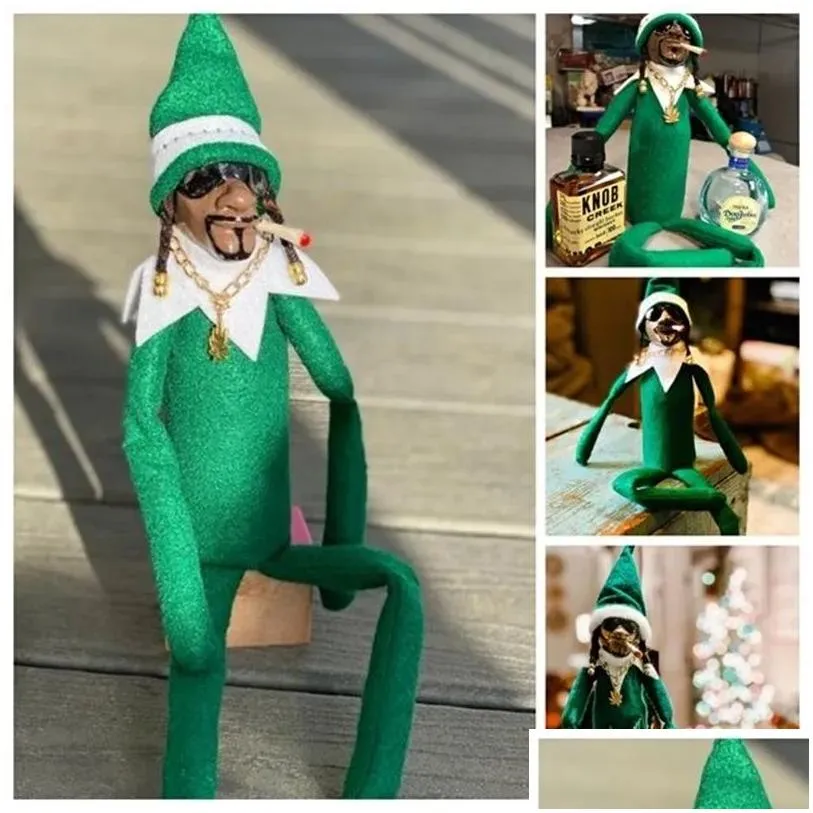 snoop on a stoop christmas elf doll spy bent home decorati year gift toy