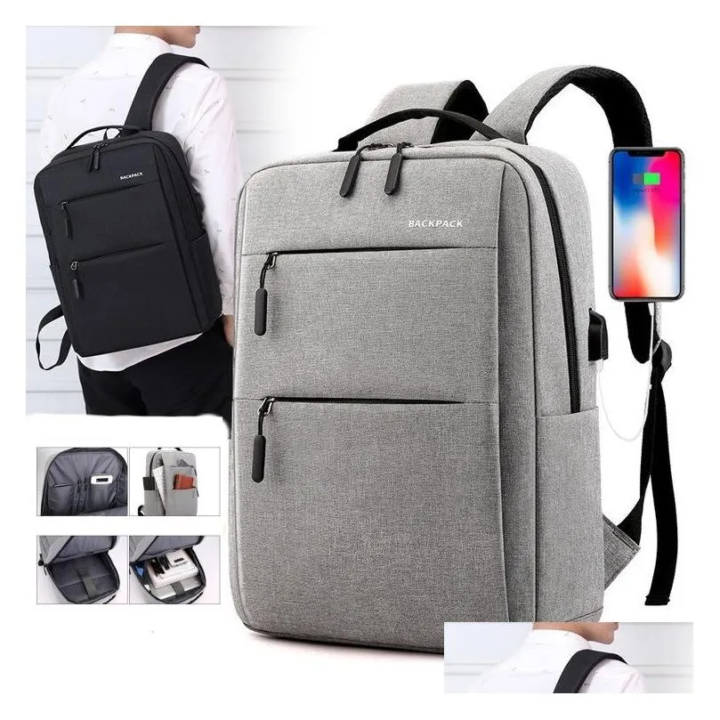 Men Business Backpack Waterproof 15.6