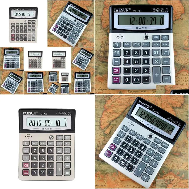 wholesale large voice calculator desktop financial office real person voice calculator