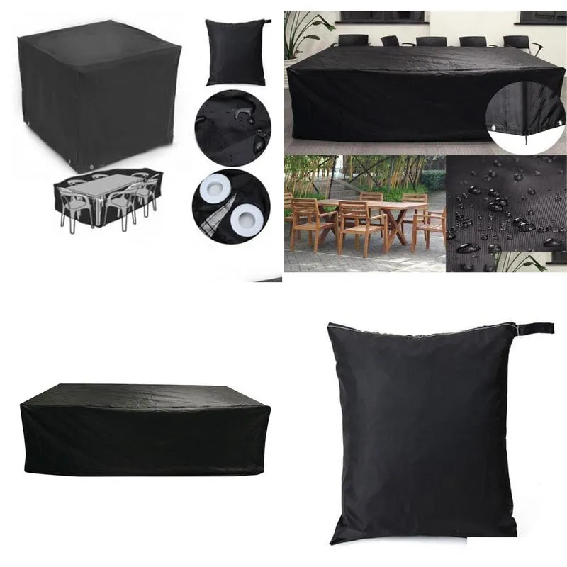 PVC Waterproof Outdoor Garden Patio Furniture Cover Dust Rain Snow Proof Table Chair Sofa Set Covers Household Accessories291L8145569