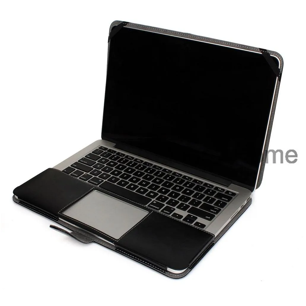 Sample Fashion PU Leather Case Folio Protective Cover For Macbook Air Pro Retina 12 13 15 16 inch Slim Folding Laptop Cases