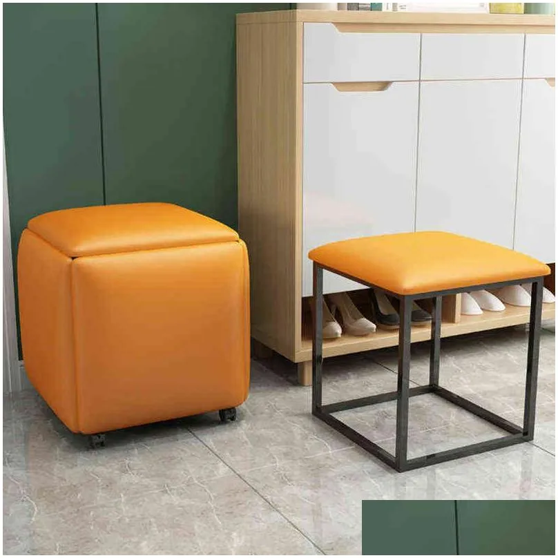 The portable chair Camp Furniture For Home Folding Chair Multifunctional Magic Cube Stool Foldings Stool Combination H220418