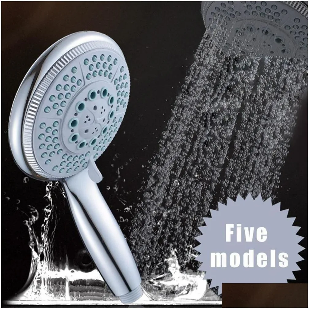 Pressurized Nozzle Shower Head ABS Bathroom Accessories High Pressure Water Saving Rainfall Chrome Shower Head 200925