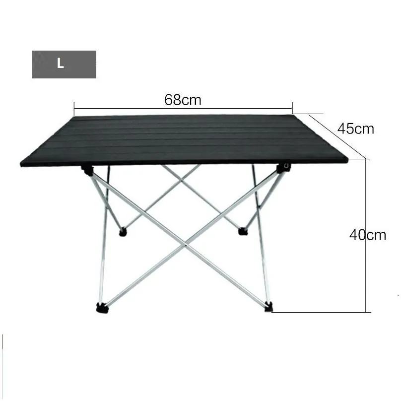 Adjustable Folding Camping Table Garden Sets Aluminum Alloy Foldable Tables Outdoor Lightweight For Camping