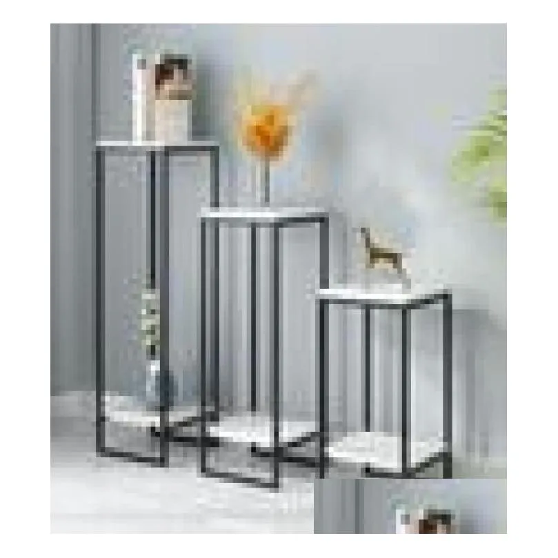 Living Room Furniture Nordic light luxury flower rack shelf indoor green pot rack floor imitation4947303
