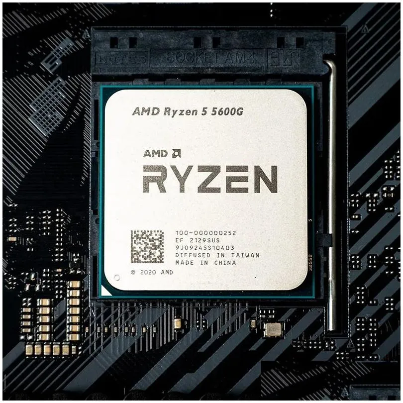 CPUs Ryzen 5 5600g pc gamer cpu 65w ddr4 de mesa soquete am4 sem refrigerador 231117