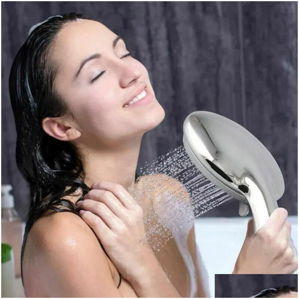 Pressurized Nozzle Shower Head ABS Bathroom Accessories High Pressure Water Saving Rainfall Chrome Shower Head 200925