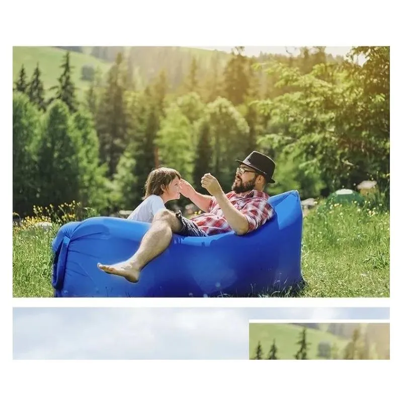 Outdoor Camping Inflatable Sofa Air Mattress Single Deck Chair Portable Lunch Break Music Festival Convenient And Practical