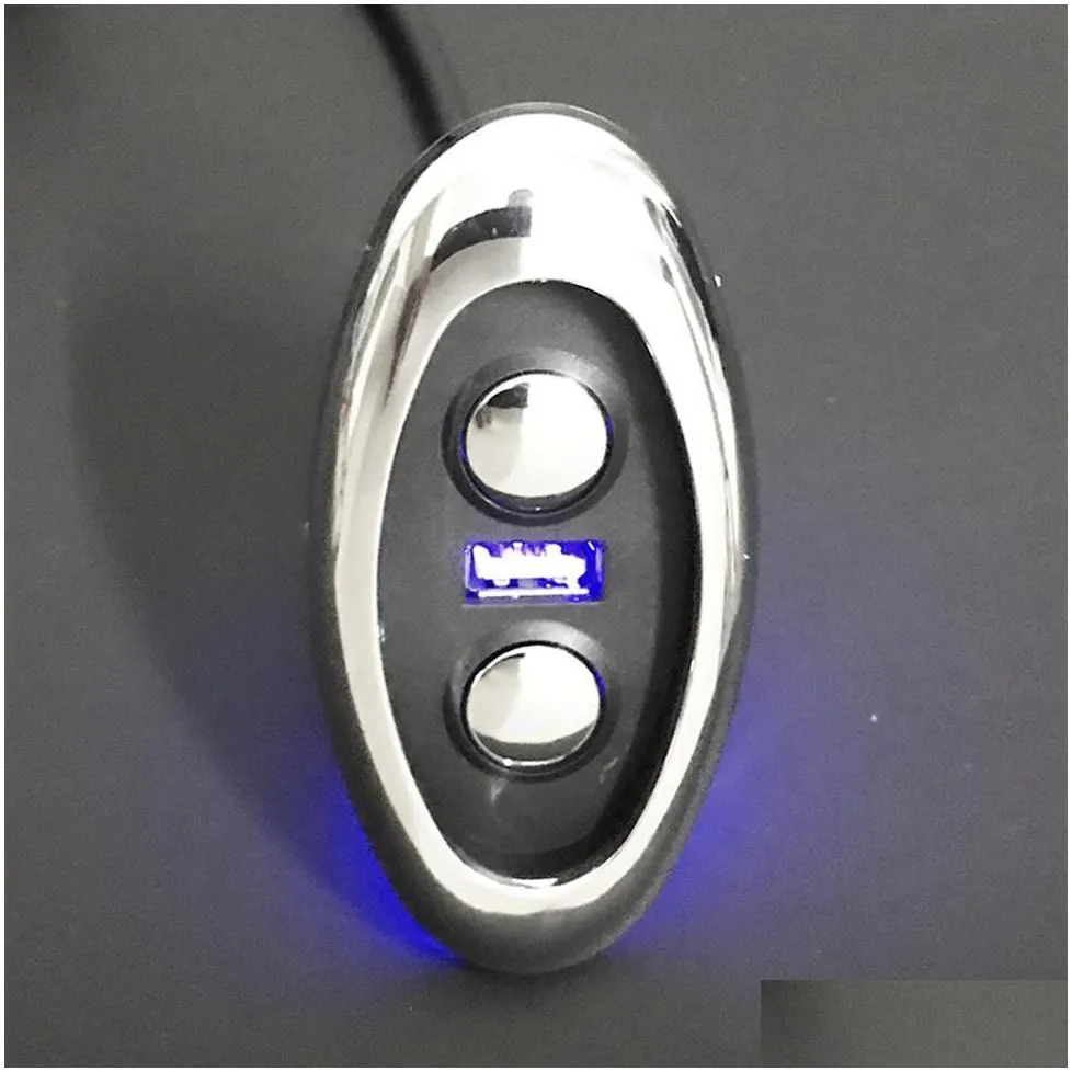 Furniture Parts 5 Prong Plug 2 Button Remote Hand Control Handset with USB Phone Charge and Blue Light for Electric Recliner Sofa 2217