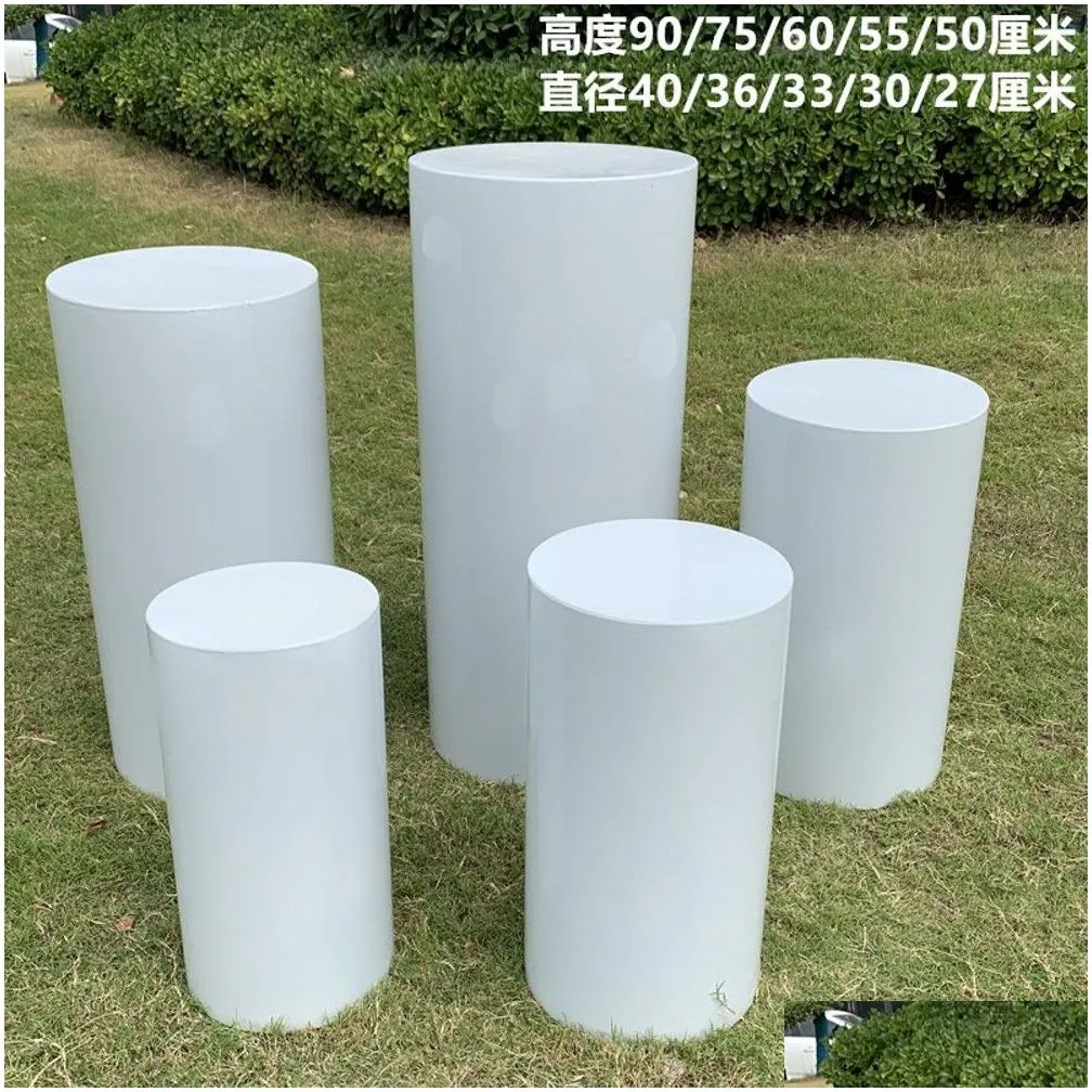 Round Cylinder Pedestal Display Art Decor Cake Rack Plinths Pillars for DIY Wedding Party Decorations Holiday