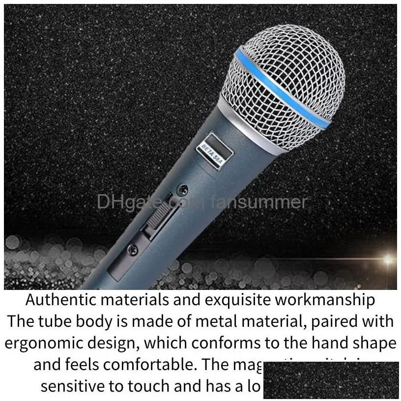  Handheld Wired Dynamic Microphone Studio For Singing Stage Recording Vocals Gaming Mic Computer