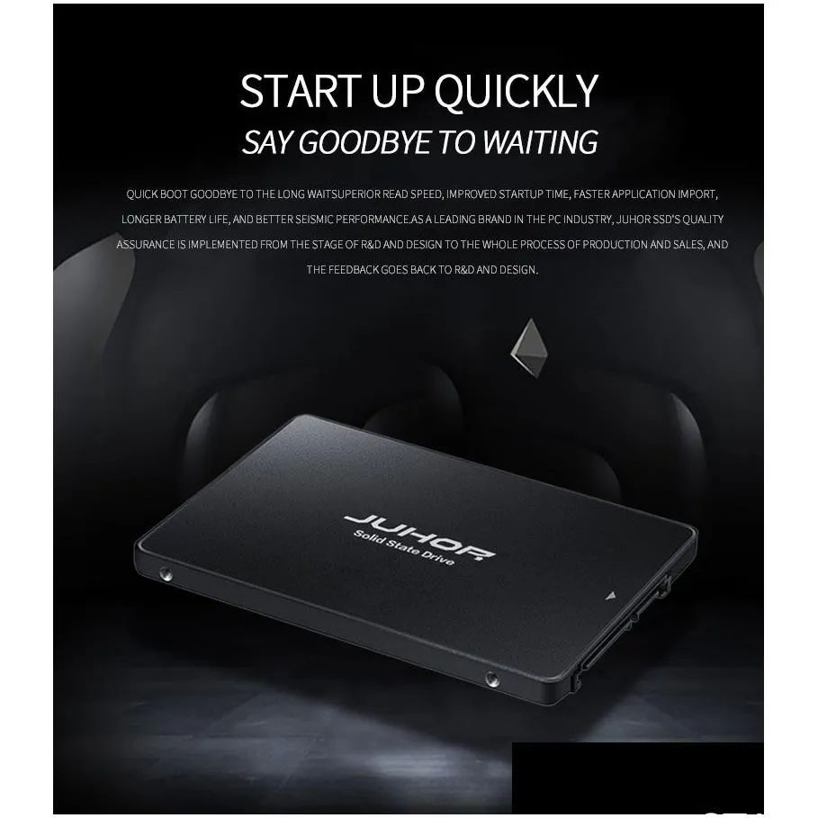 JUHOR Offical SSD Hard Disk Disk 256GB Sata3 Solid State Drive 128GB 240GB 480GB 512GB 2.5 inch desktop hard drive Wholesale