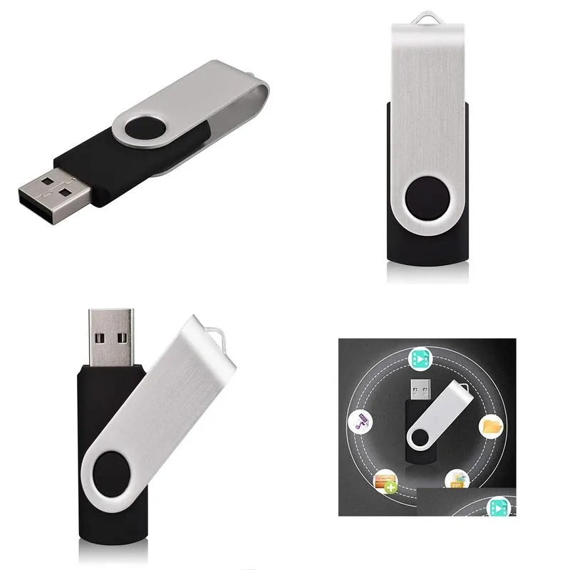 1PCS 1GB 2GB 4G 8GB 16GB 32GB 64GB 128GB USB Flash Drives USB 20 Flash Drives Memory Stick Fold Storage Thumb Drive Pen Swivel