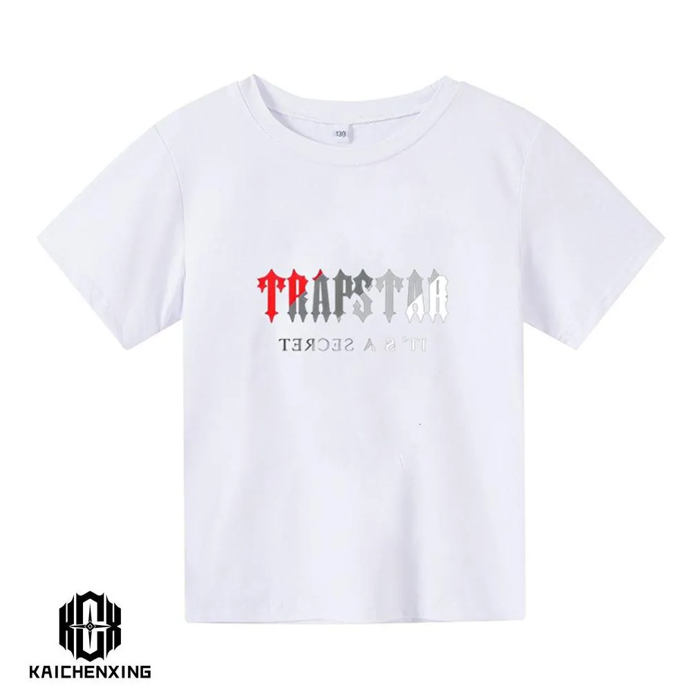 T-shirts Trapstar London Undersea Blue Parent-Child T Shirt Short Sleeve Summer Mens Kids Matching Boys Girls Family Tee Tops Plus Size