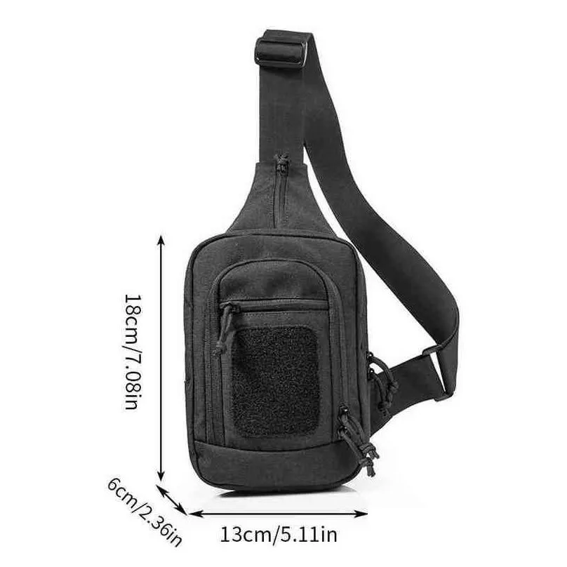 Tactical Shoulder Bag Militray Sling Crossbody Bag Hunting Chest Pack Concealed Gun Carry Pouch Handgun Holster Outdoor Camping