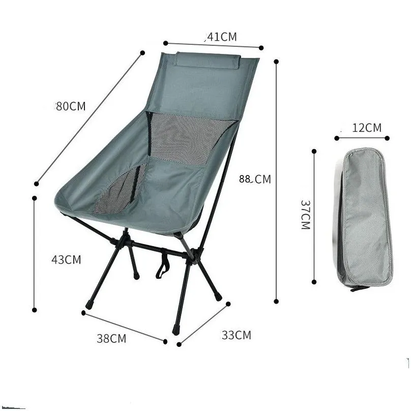 Leisure camping garden sets beach chair Oxford Folding Moon Chair Portable Fishing Seat for Travel Outdoor Camping-
