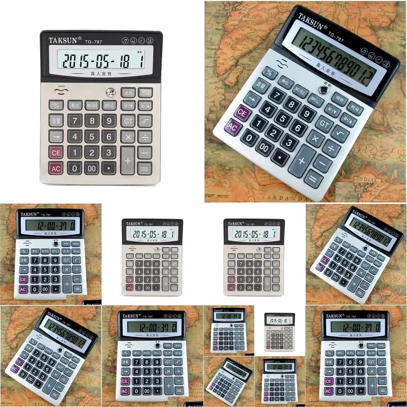 wholesale large voice calculator desktop financial office real person voice calculator