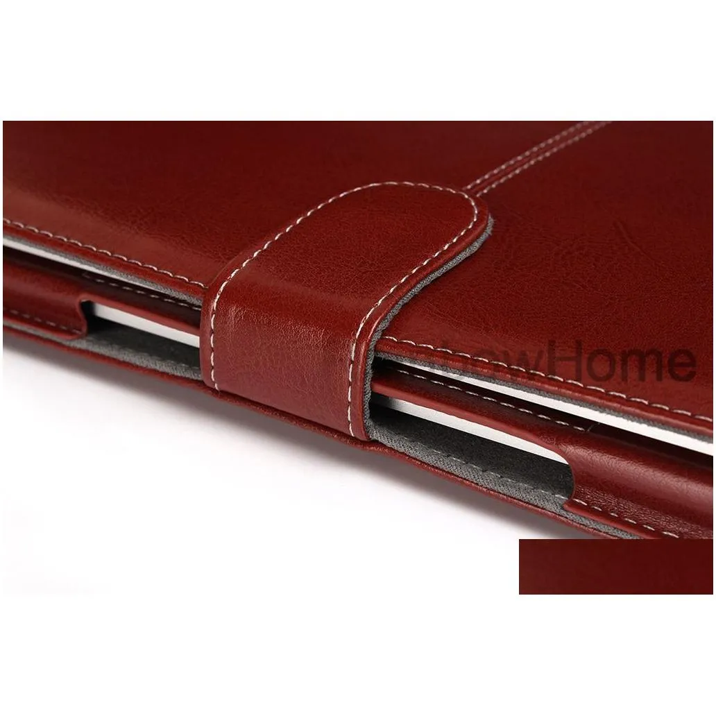 Sample Fashion PU Leather Case Folio Protective Cover For Macbook Air Pro Retina 12 13 15 16 inch Slim Folding Laptop Cases