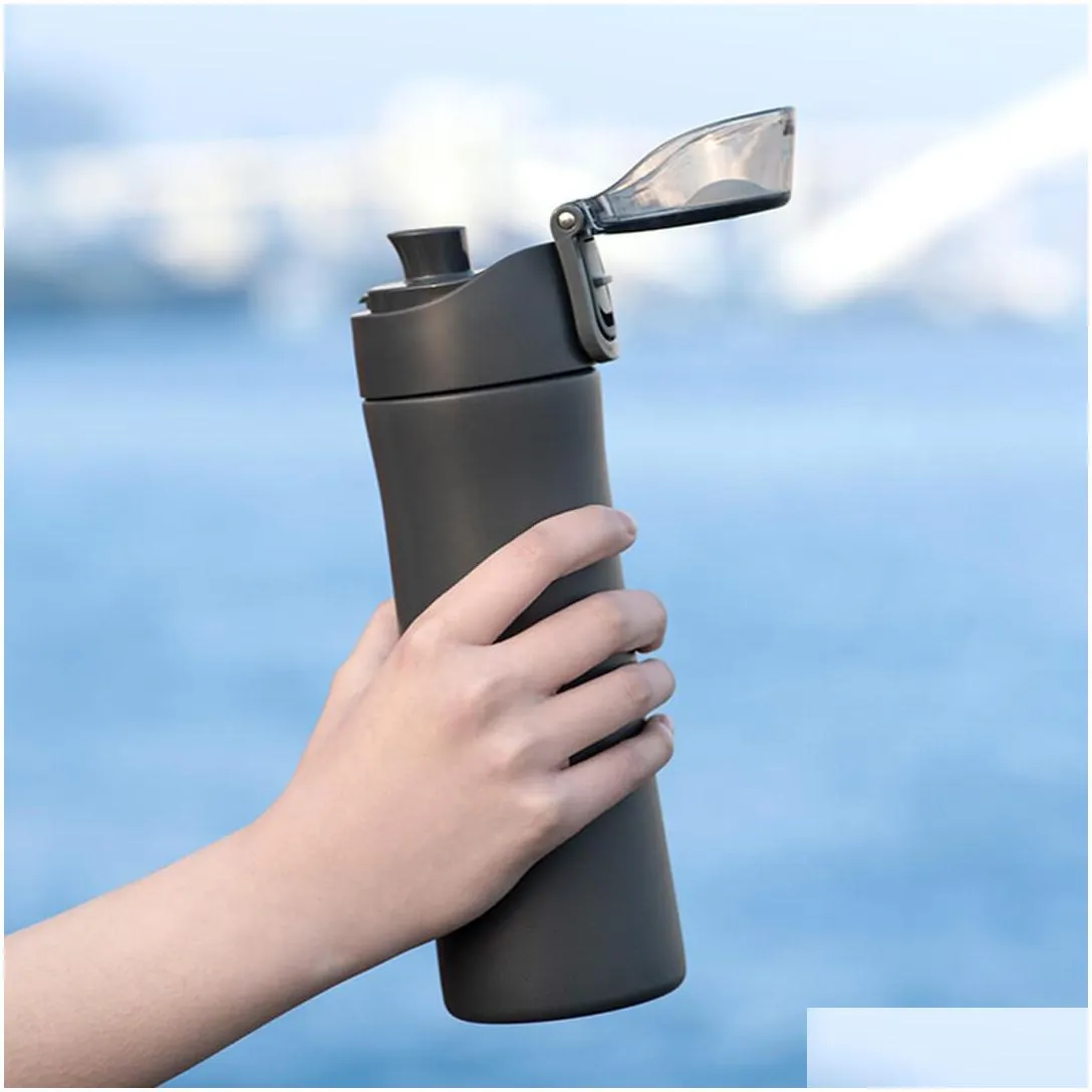 Fun Home 500ml Insulated Vacuum Cup Stainless Steel Thermos Water Drinking Bottle Sports Travel from mi jia youpin - Orange