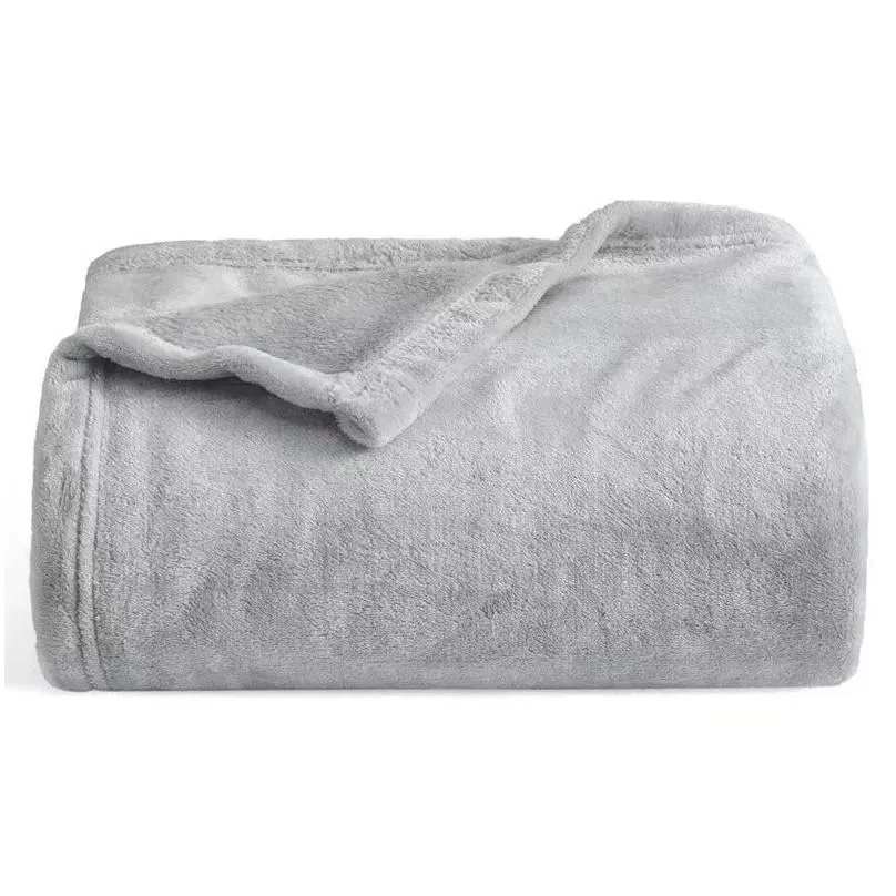 150-200cm Plush Sofa Blanket Light Grey Wool Crochet Soft Wool Shawl Portable Warm Travel Fleece Knitted Throw Cape Blankets 5 Colors