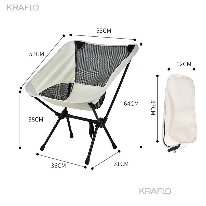 Leisure camping garden sets beach chair Oxford Folding Moon Chair Portable Fishing Seat for Travel Outdoor Camping-