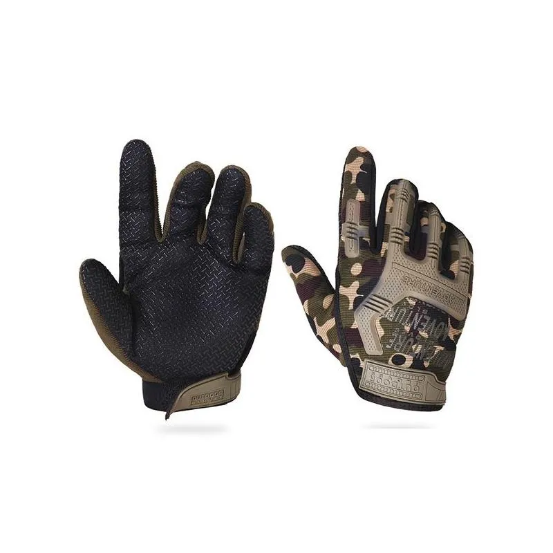 Pair of Full Finger Anti-slip Tactical Gloves for Outdoor Camping Cycling Climbing