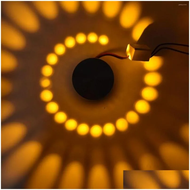 Wall Lamp Spiral Hole LED Low Light Decline Screw Bag Design Heat Dissipation For Restaurant Indoor