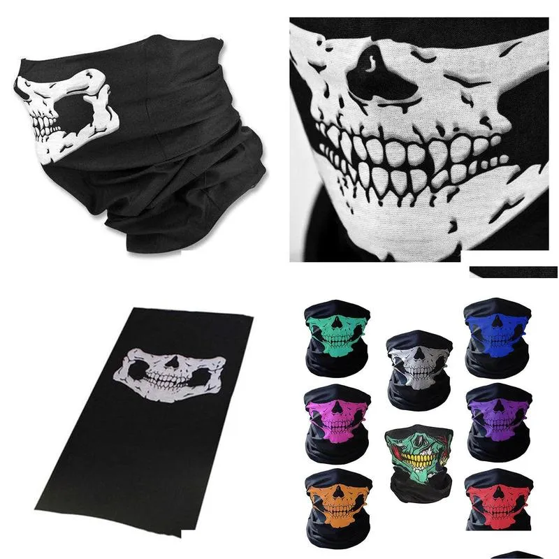 Tactical Ghost Skull Mask Protection Airsoft Paintball Shooting Gear Half Face Screen Printing Airsoft