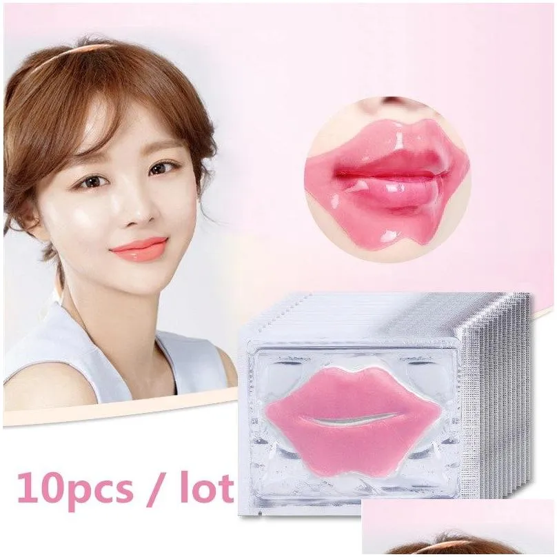 beauty super lip plumper pink crystal collagen lip maskes moisture essence wrinkle ance korean cosmetics skin care