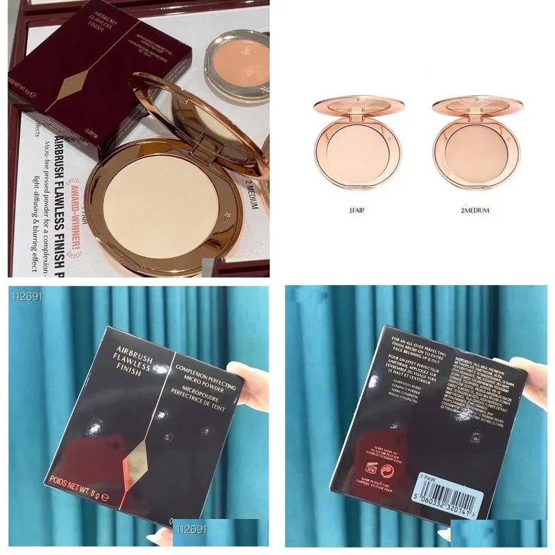 Top quality Brand Complexion perfecting Micro powder Airbrush Flawless Finish 8g FAIR & MEDIUM 2 color face makeup