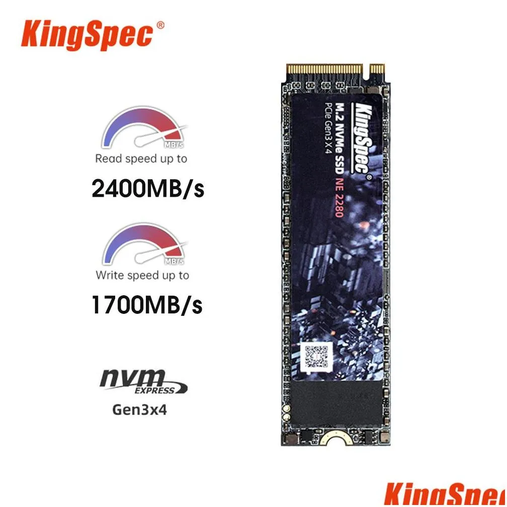 Hard Drives KingSpec SSD M2 512GB NVME SSD 1TB 240 g 256GB 500GB M.2 2280 PCIe Hard Drive Disk Internal Solid State Drive for Laptop PC