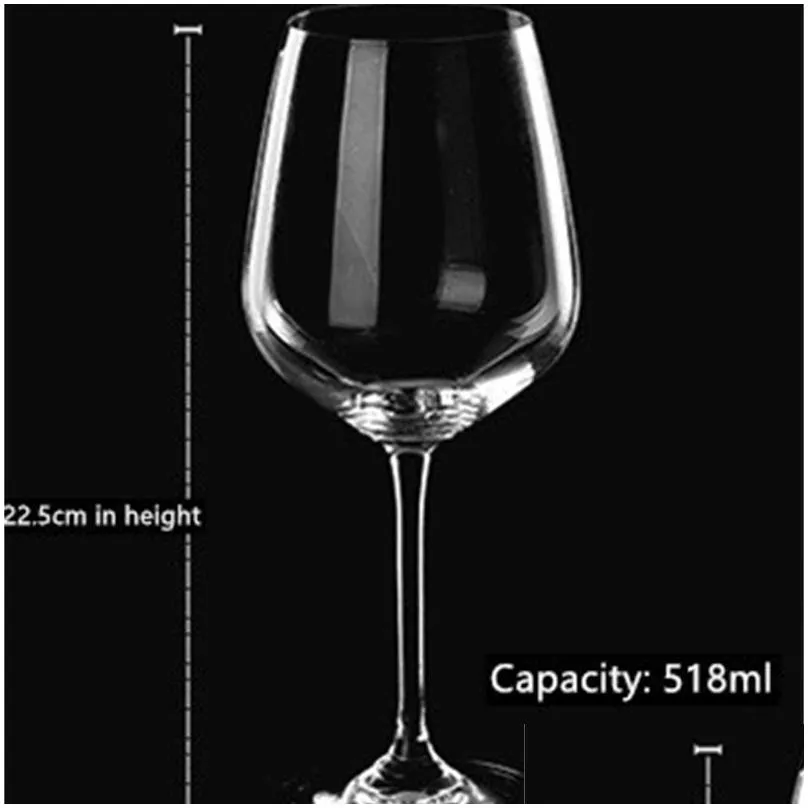 Red Wine Glass Set Household Goblet Luxury Crystal Glass European High-end Oblique Bordeaux Wine Glass 210326