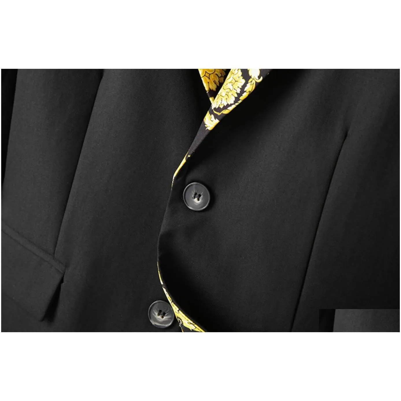 Men`S Suits & Blazers Fashion Mens Suits Blazers Fits Business Gentleman Slim Suit Casual Wedding Elegant Jacket Drop Delivery Apparel Otsy4