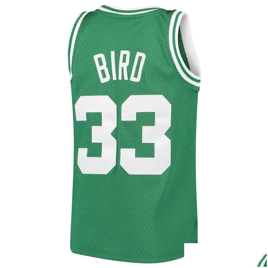 Men Youth Kids Basketball Jerseys Jayson Tatum Jaylen 7 Brown Larry Bird Wear City Mitchell Ness Retro Jersey