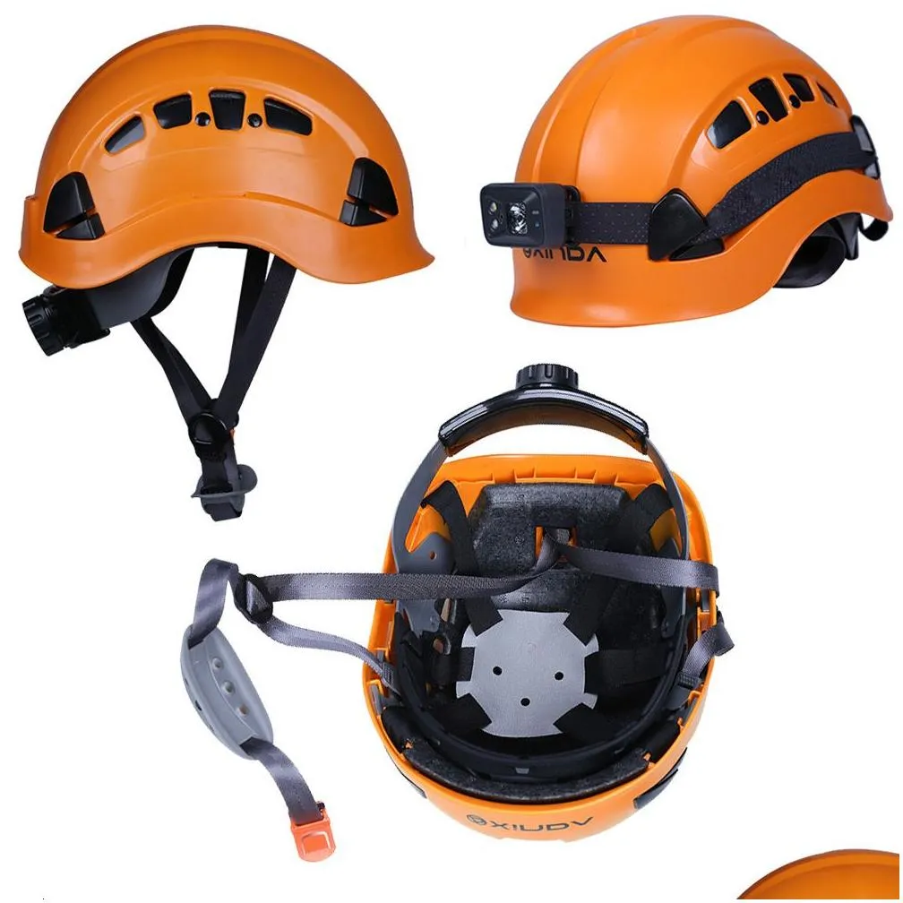 Ski Helmets Professional Mountaineer Rock Climbing Safety Helmet Work Rescue Caving Mountaineering Rappelling Gear Equipment 230921