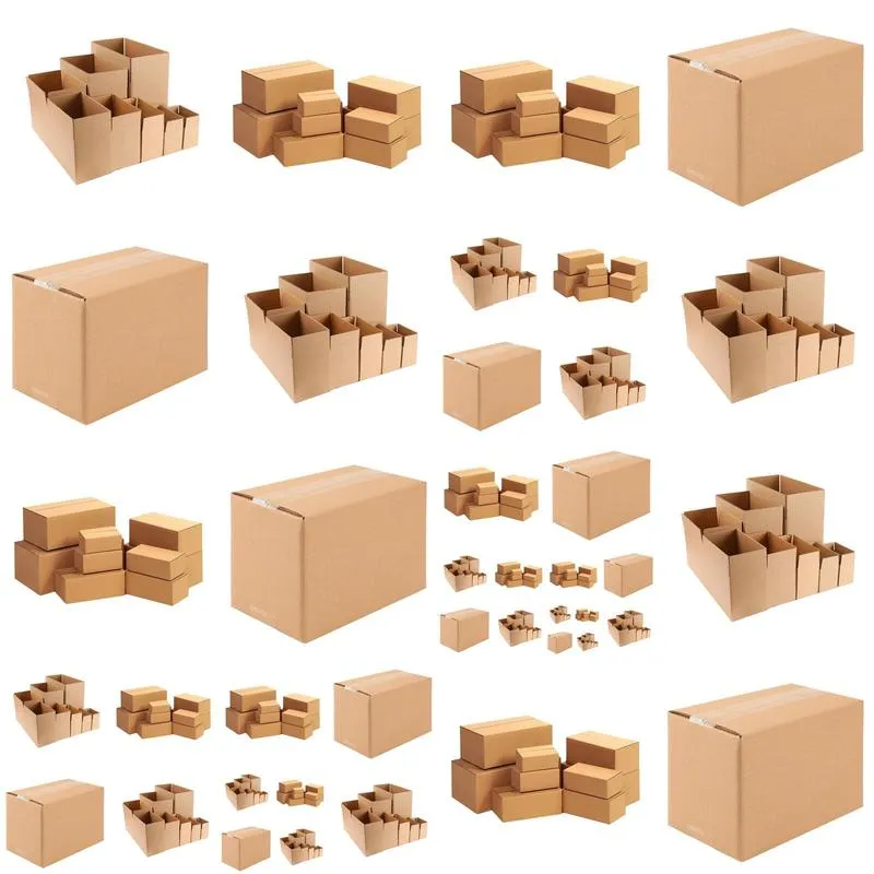 wholesale extra hard thickened e-commerce express packaging and moving paper boxes packaging boxes corrugated large postal paper