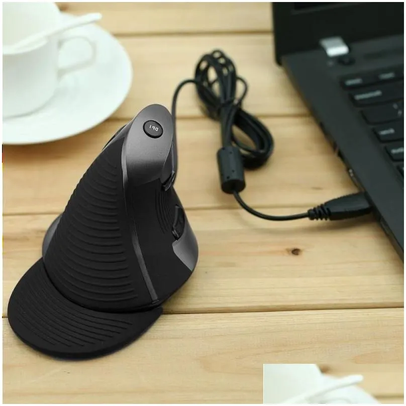 Freeshipping Wired Laser Mouse Human Engineering Mouse M618 Laser Ergonomic Vertical Mouse for PC laptop computer Wholesale Bsogh