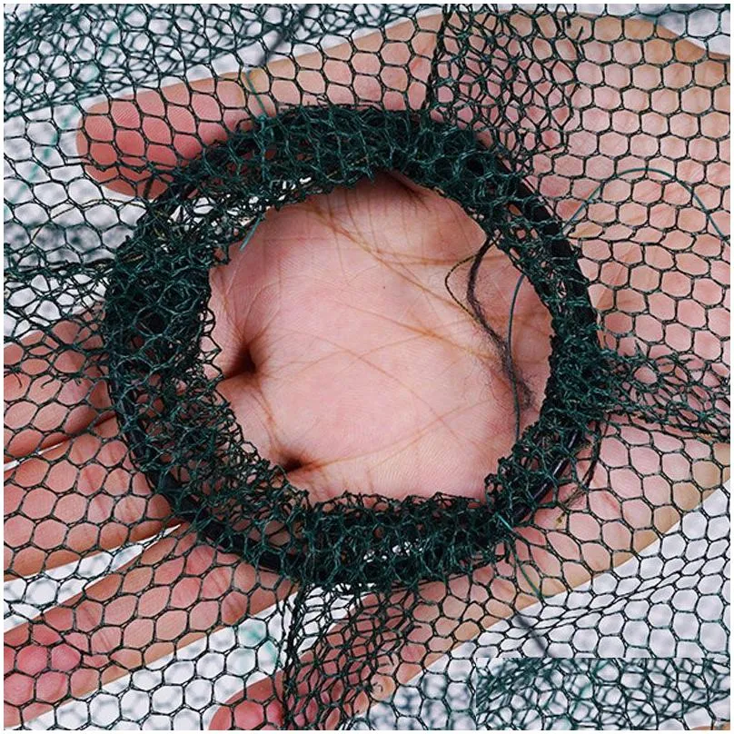 Thickened folding lobster loach net double inlet spring fish guard with bait bag fish net