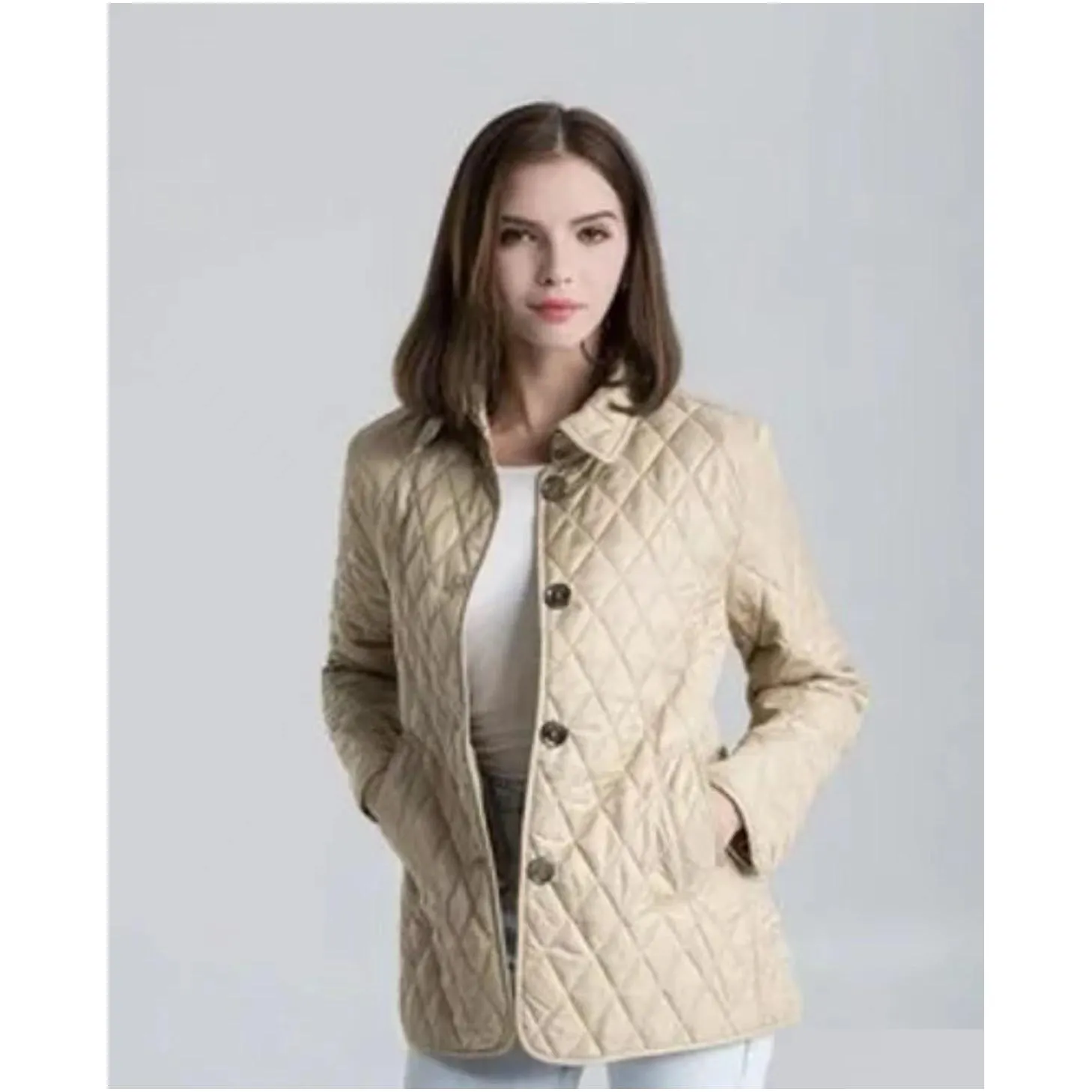 Fashion Women Quilted Diamond Jackets Suit Brit Jacket Designer Single Breasted London Slim Coat Long Sleeve Ladies Plaid Outw L6