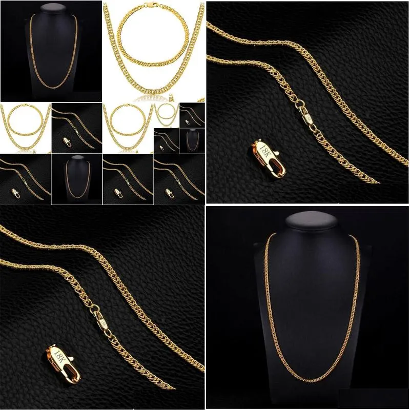 Chains K 3.5MM Female Gold Necklace Water Wave Chain Simple Fashion WholesaleChains