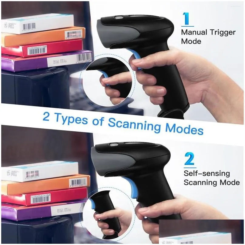 Eyoyo EY-019 Wireless 1D 2D QR Barcode Scanner 2.4G Dongle USB Wired DataMatrix PDF417 Maxicode Reader Screen Scan