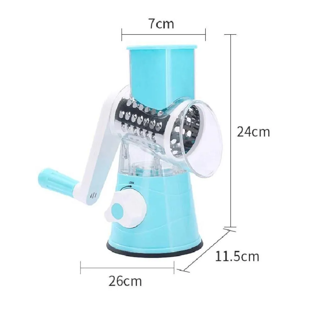 Manual Vegetable Cutter Slicer Kitchen Roller Gadgets Tool Fruit Vegetable Chopper Round Slicer Graters Potato Carrot Shredder