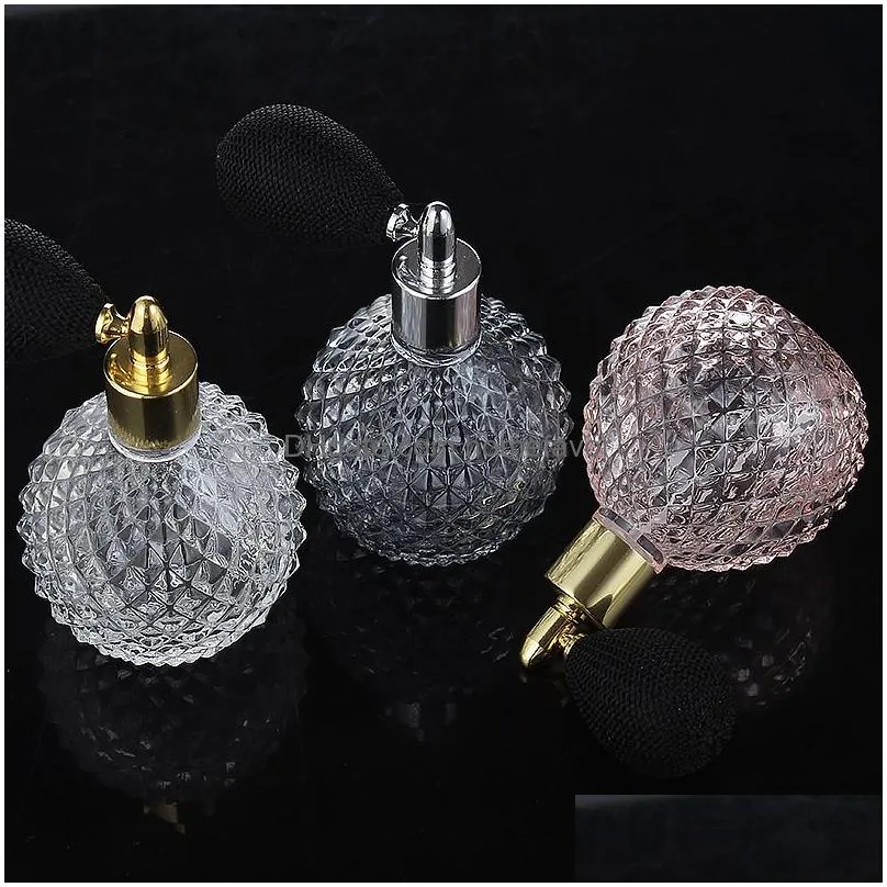 diffusers 100ml empty perfume glass bottle antique crystal atomizing spray women cosmetic dispenser car air freshener travel accessories inventory