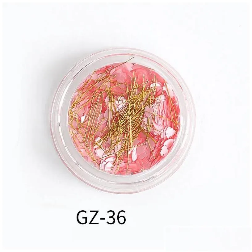 Nail Glitter Nail Glitter 6/1Pcs Colorf Sparkle Art Powder Sequins Mixed Iridescent Loose Flakes For Fingertip Decoration Drop Deliver