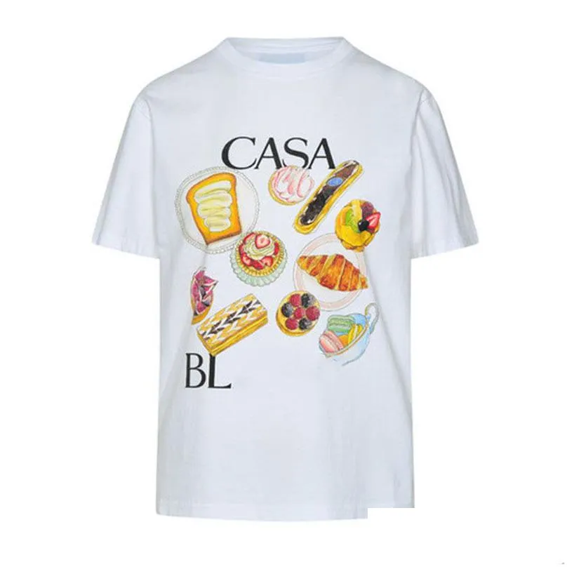 fashion mens clothing designer mens t-shirt high quality t-shirt casablanca printed couple short sleeve t-shirt series