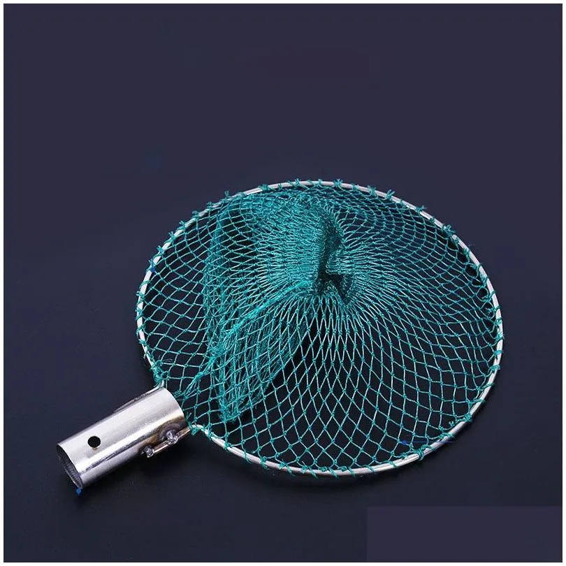 Solid stainless steel net head with sleeve small eye with net tie wooden net belt ring one net head