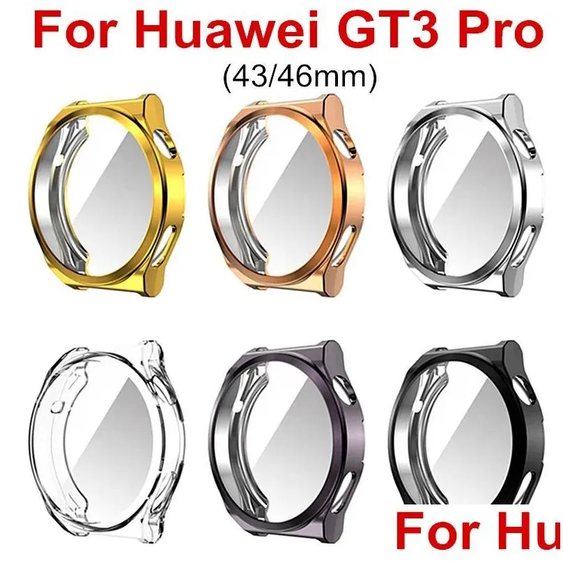 Screen Protector Case For  Watch GT3 Pro 43mm 46mm GT4 GT3 Pro 42mm 46mm GT 4 2e 2Pro GT 3 Pro TPU Case Protective